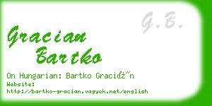 gracian bartko business card